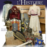 Affiche de l'évènement "Le Marché de l'histoire" de Compiègne, avec un ensemble de costumes et d'objets historiques